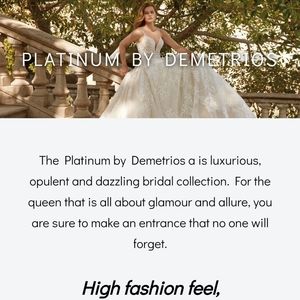 Demetrius white wedding gown size 6